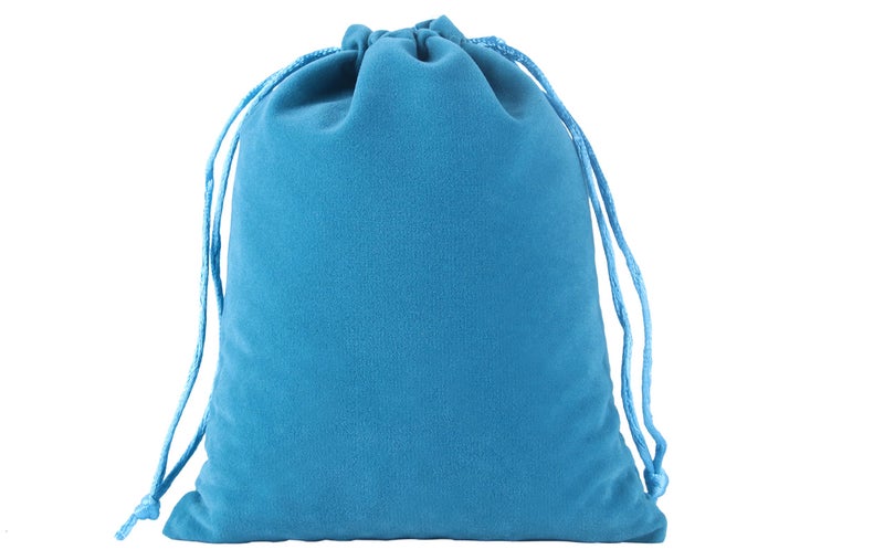 Sansam Small Velvet Gift Bags with Drawstring  20pcs 4.0x4.8 Inch Teal Drawstring Velvet Cloth Jewelry Pouches - Image 2
